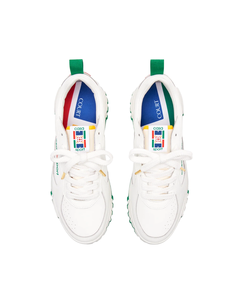 Men's Court White & Green Sneaker
