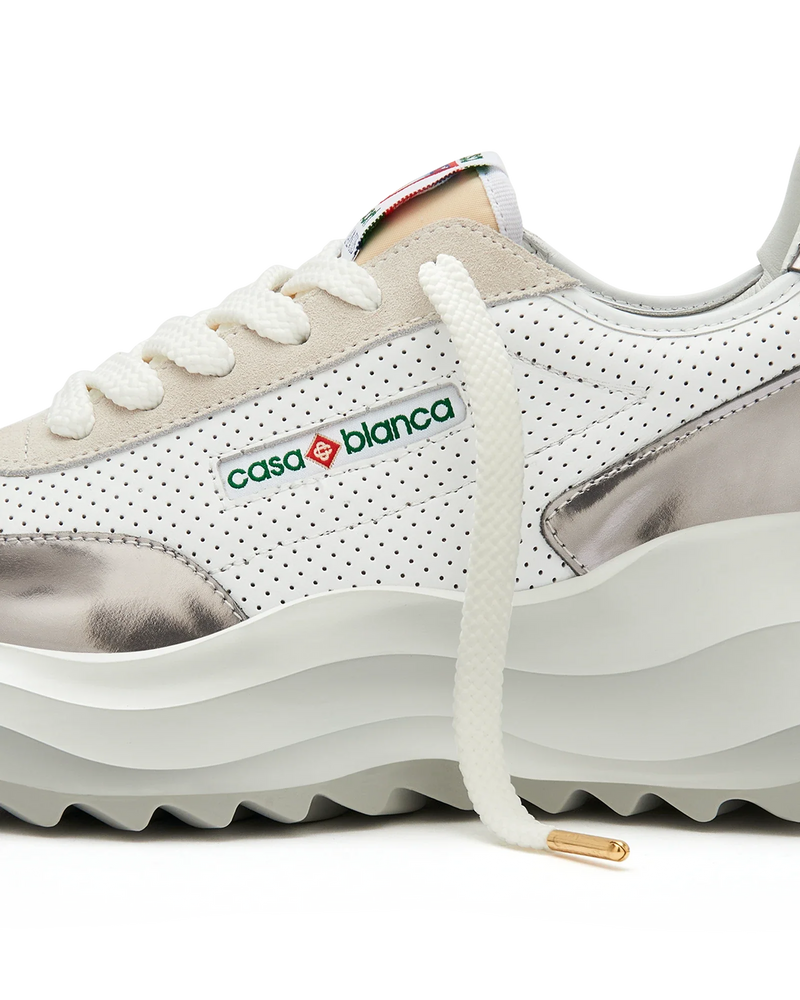 Women's Atlantis White & Chrome Sneaker