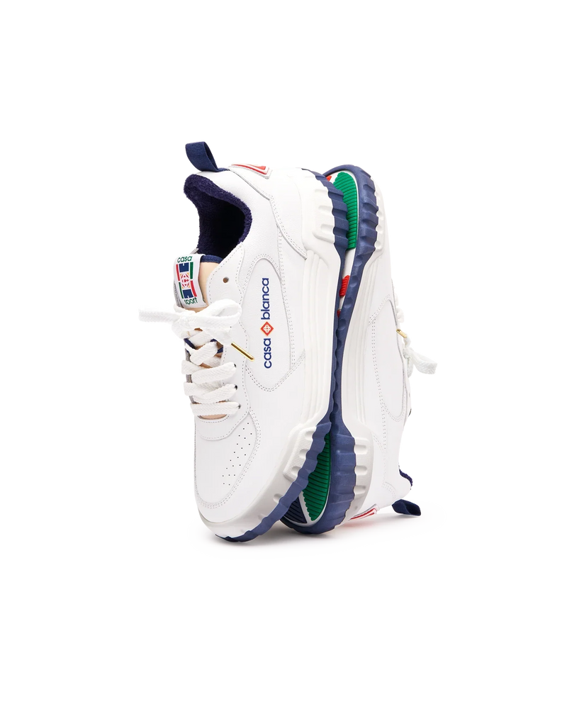 Women's Court White & Navy Sneaker