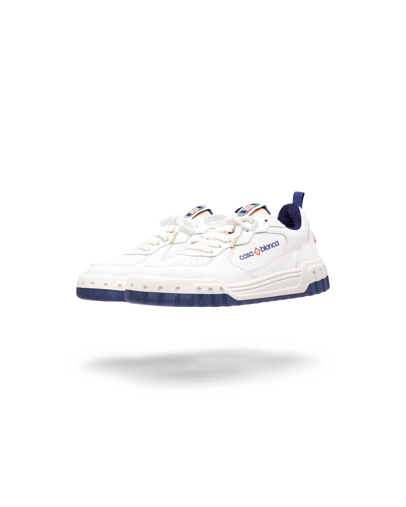 Women's Court White & Navy Sneaker