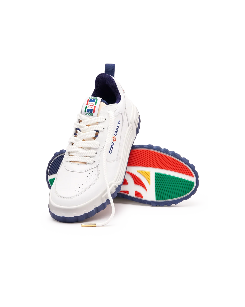 Women's Court White & Navy Sneaker