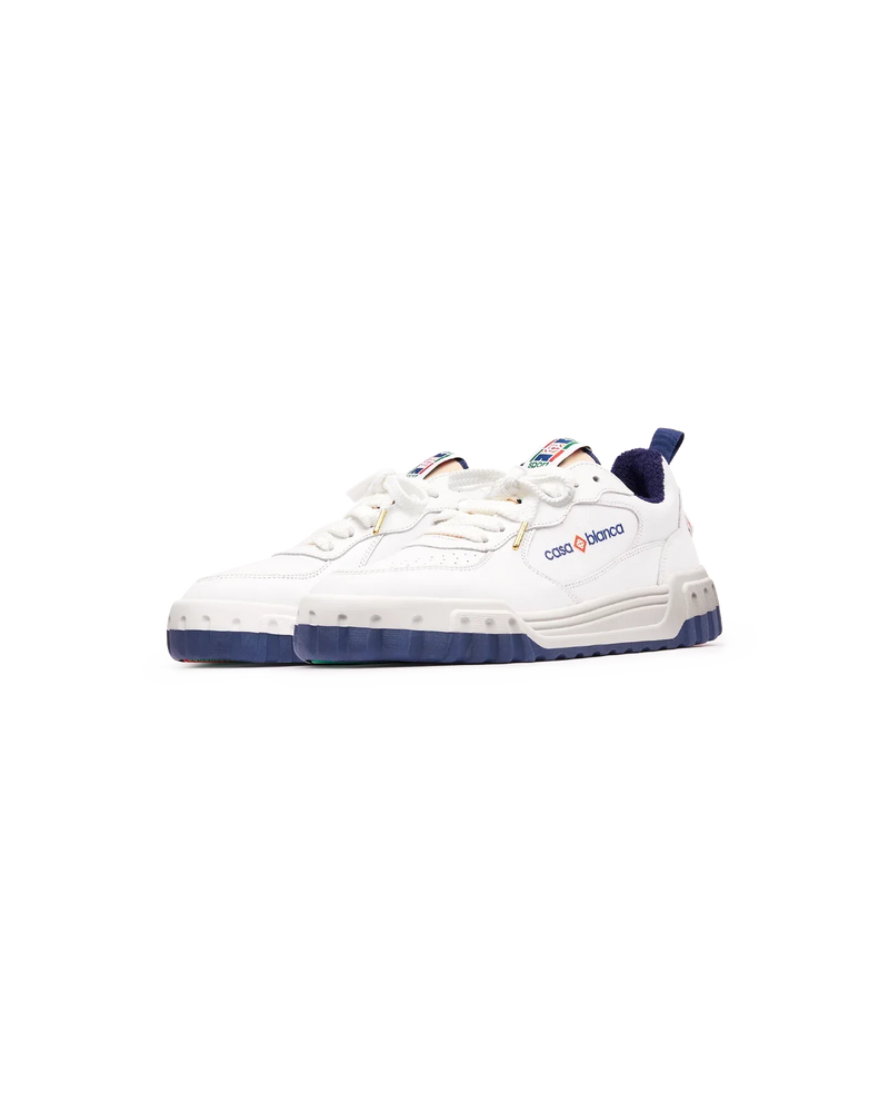 Women's Court White & Navy Sneaker