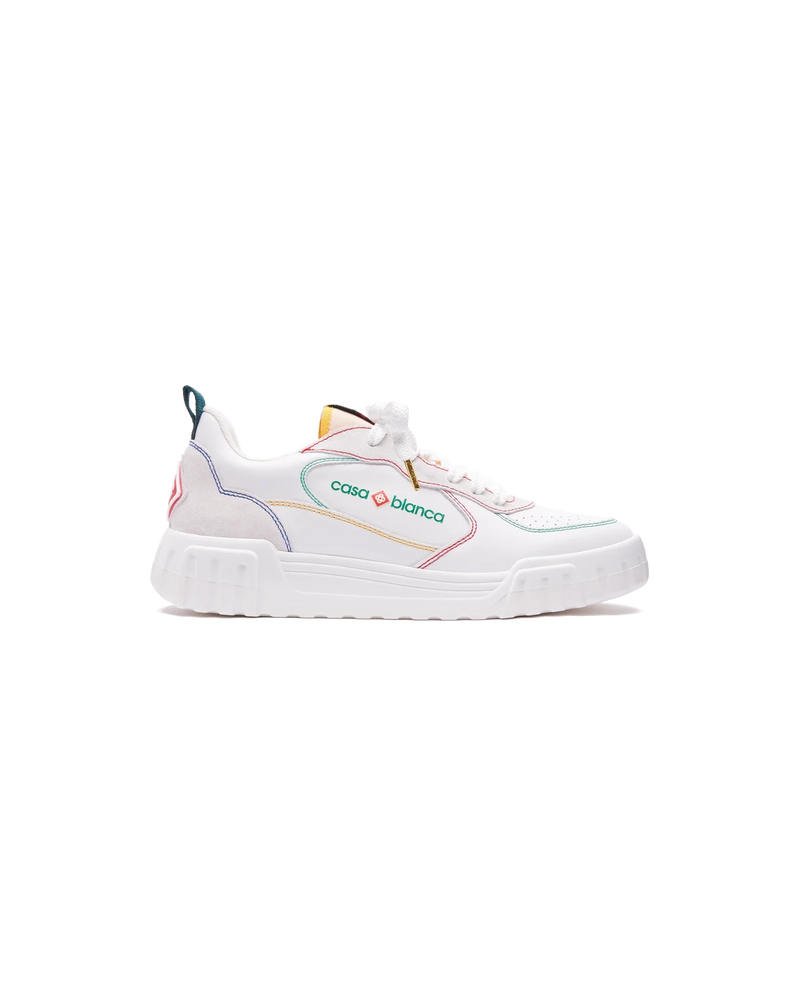 Women's Court White & Multicolour White Sneakers