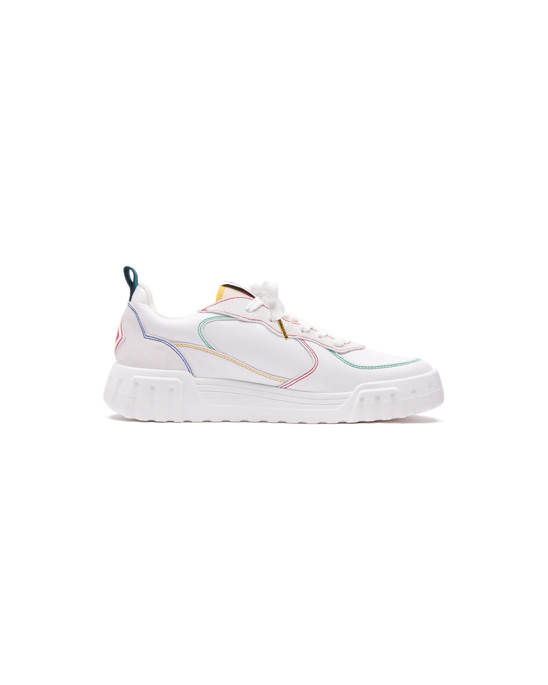 Women's Court White & Multicolour White Sneakers