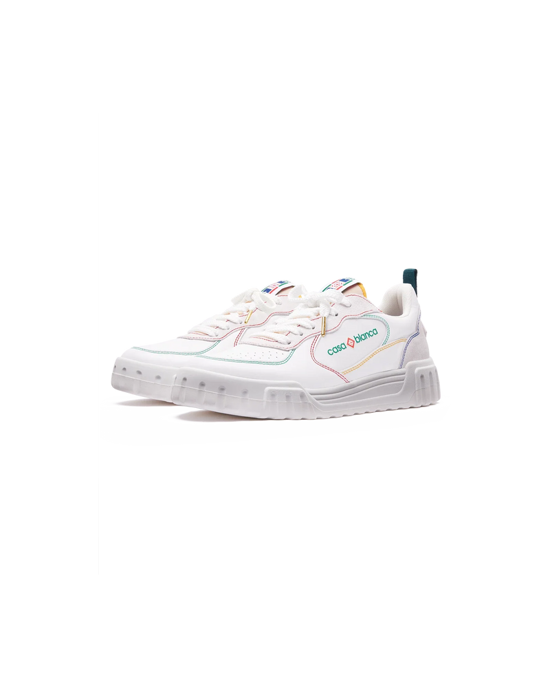 Women's Court White & Multicolour White Sneakers
