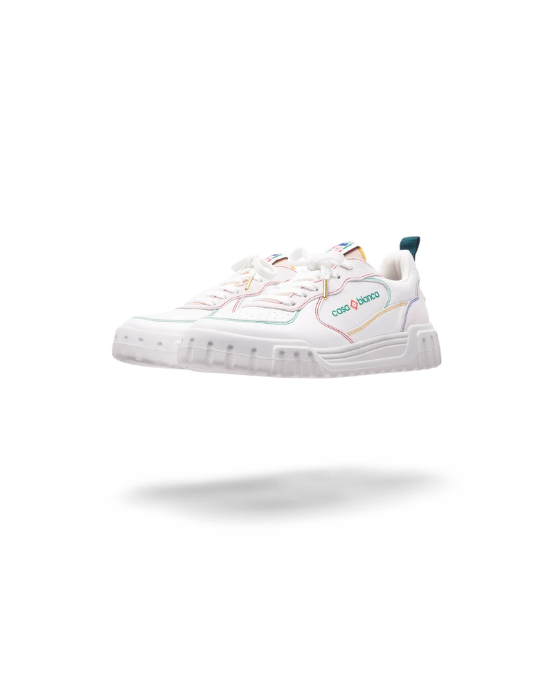 Women's Court White & Multicolour White Sneakers
