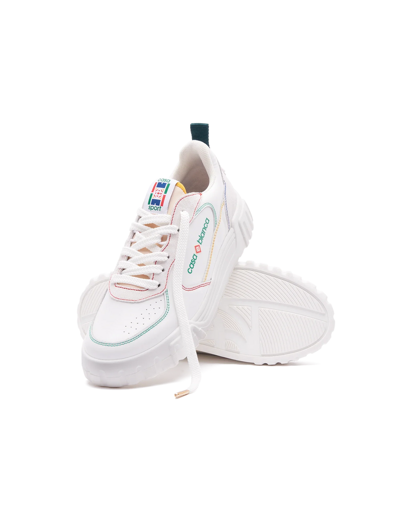 Women's Court White & Multicolour White Sneakers