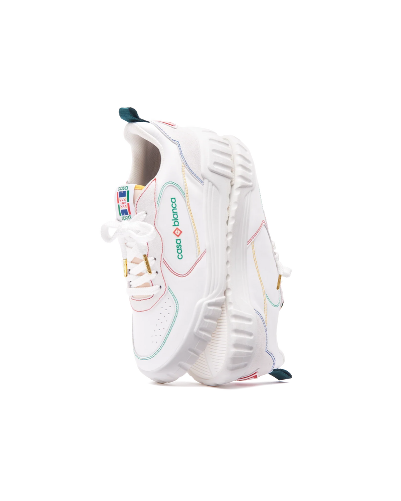 Women's Court White & Multicolour White Sneakers