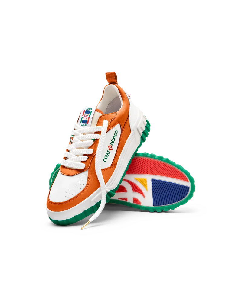 Women's Court Orange & White Sneaker