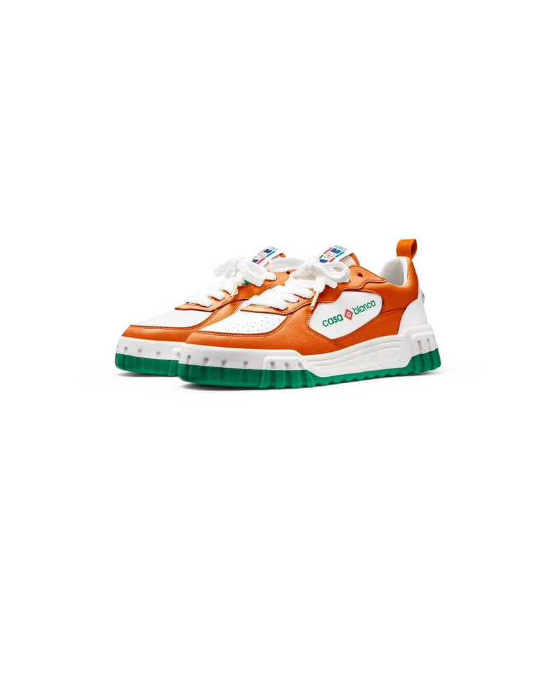 Women's Court Orange & White Sneaker