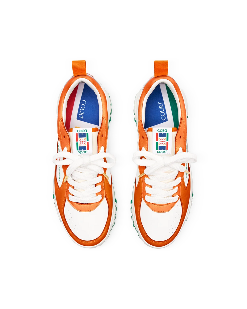 Women's Court Orange & White Sneaker