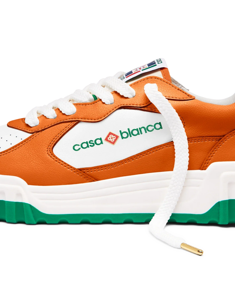 Women's Court Orange & White Sneaker