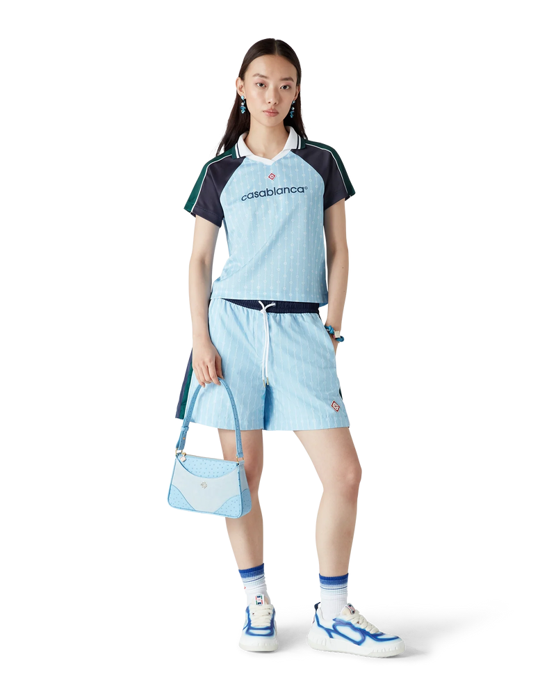 Blue Jeanne Pochette Shoulder Bag