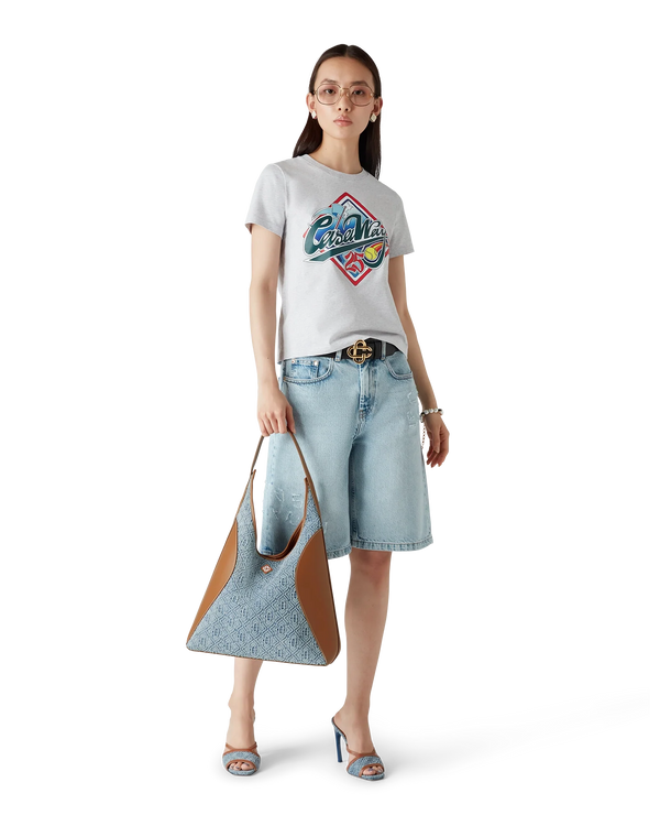 Monogram Denim Hobo Bag