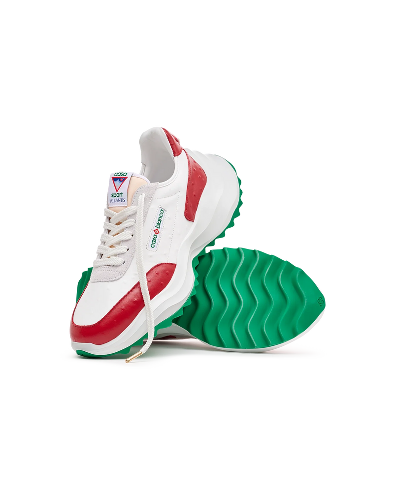 Men's Atlantis Red Ostrich Sneakers