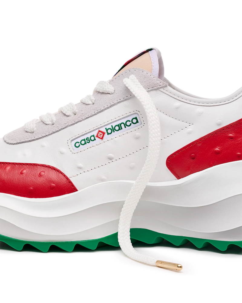 Men's Atlantis Red Ostrich Sneakers
