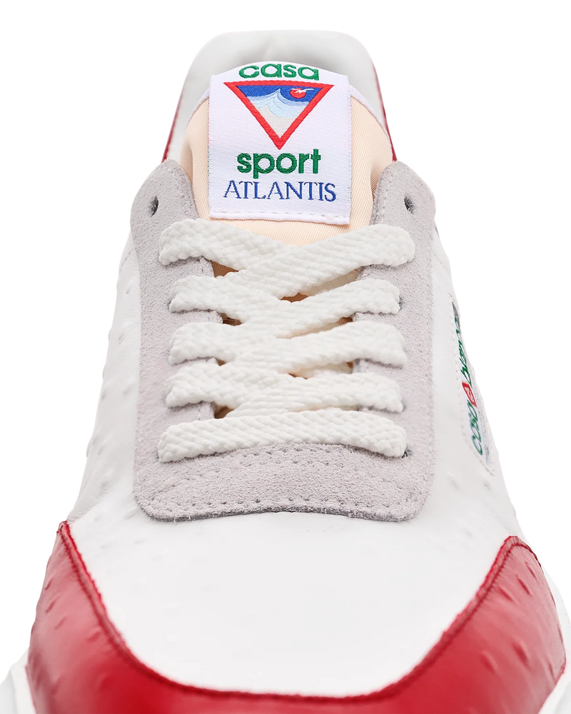 Men's Atlantis Red Ostrich Sneakers