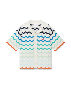Gradient Wave Crochet Shirt