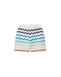 Gradient Wave Crochet Shorts