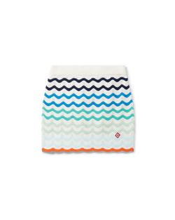 Gradient Wave Crochet Skirt