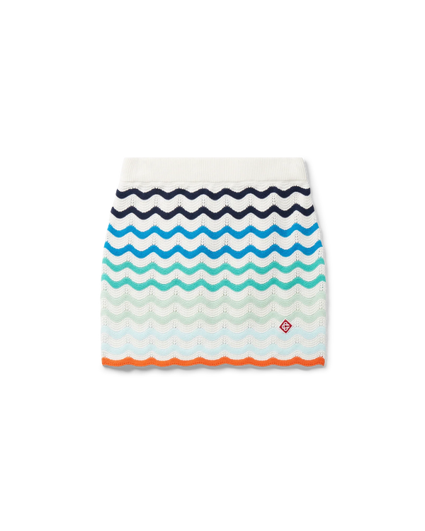 Gradient Wave Crochet Skirt