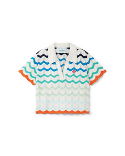 Gradient Wave Crochet Top