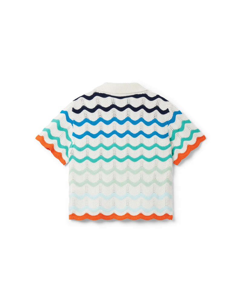 Gradient Wave Crochet Top
