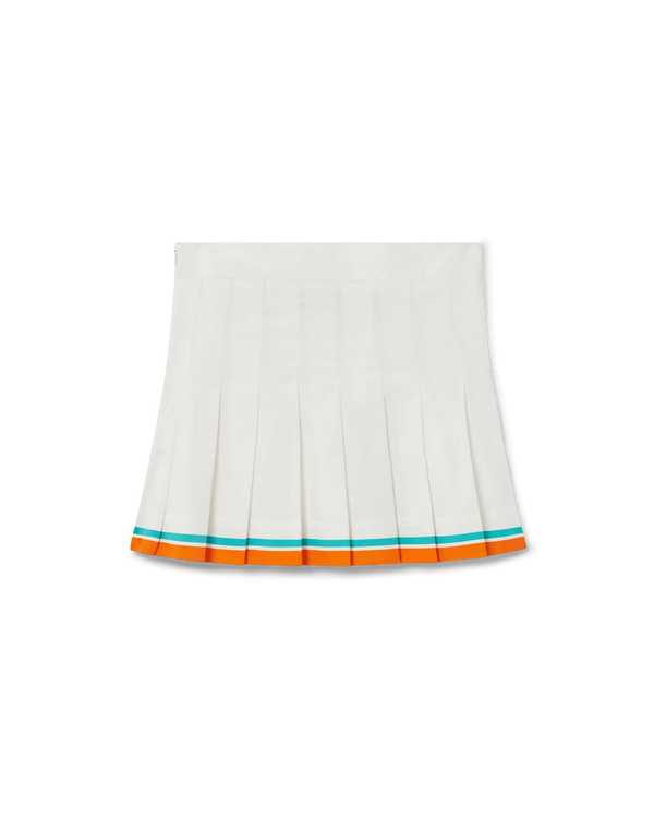Tennis Stripe Pleated Skirt