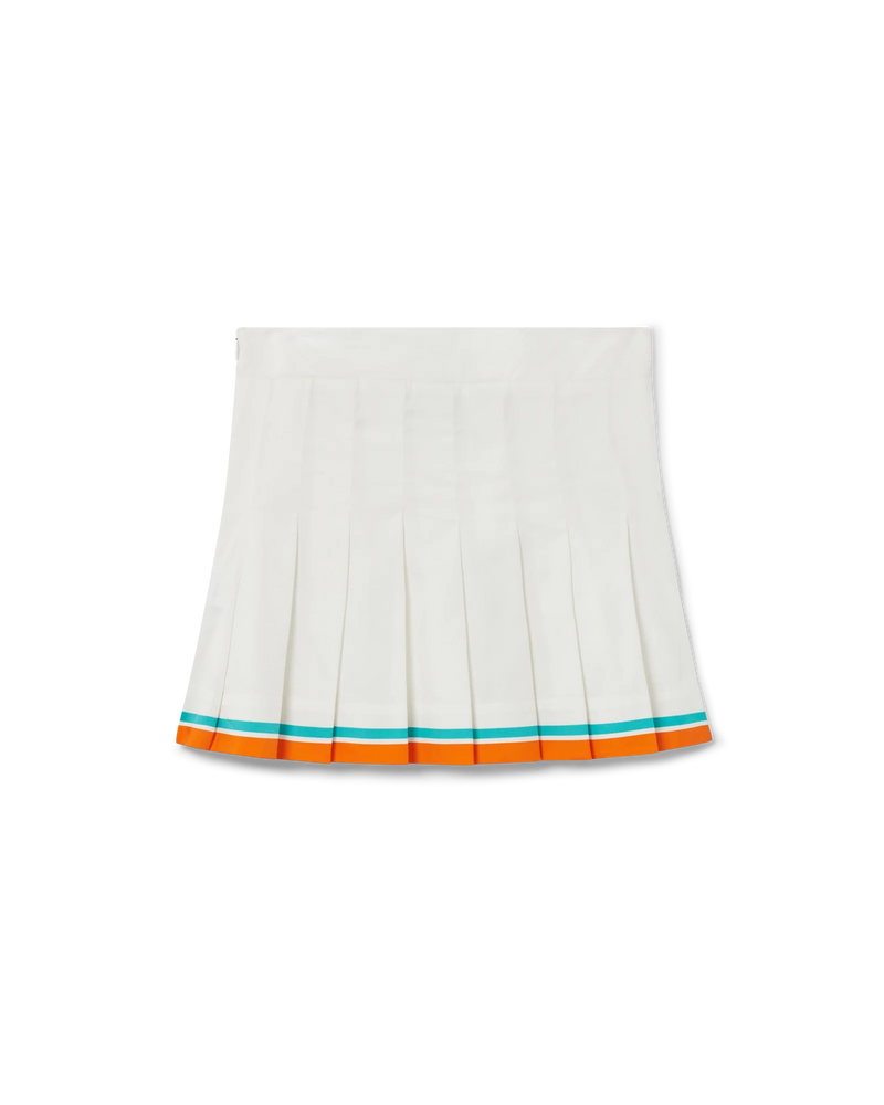 Tennis Stripe Pleated Skirt