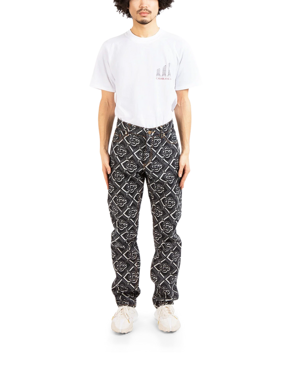 Denim Monogram Classic Straight Leg Jean