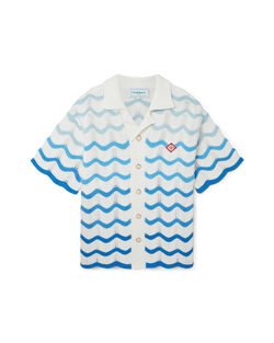 Wavy Gradient Crochet Shirt