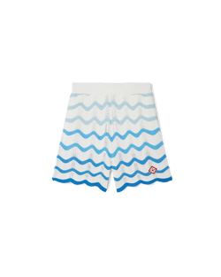 Wavy Gradient Crochet Shorts