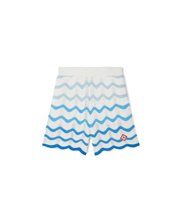 Wavy Gradient Crochet Shorts