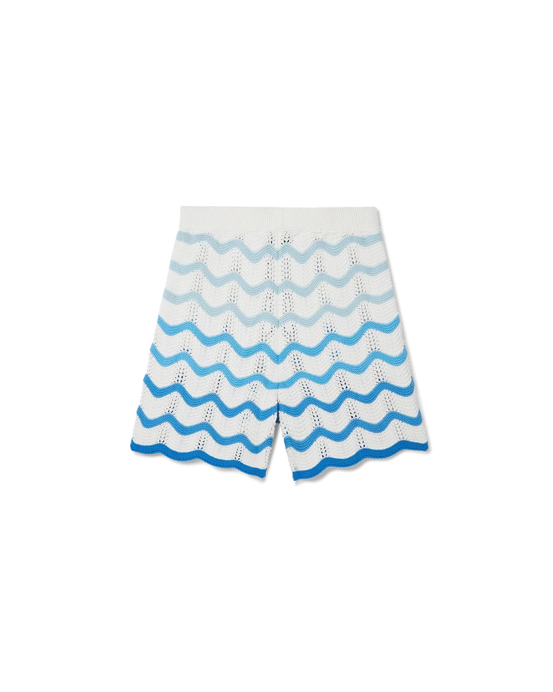 Wavy Gradient Crochet Shorts