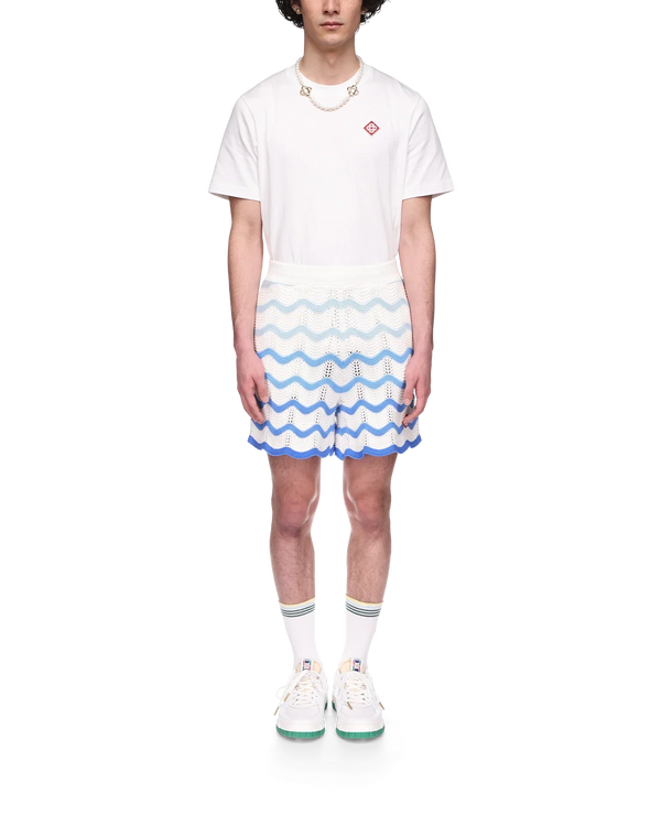 Wavy Gradient Crochet Shorts