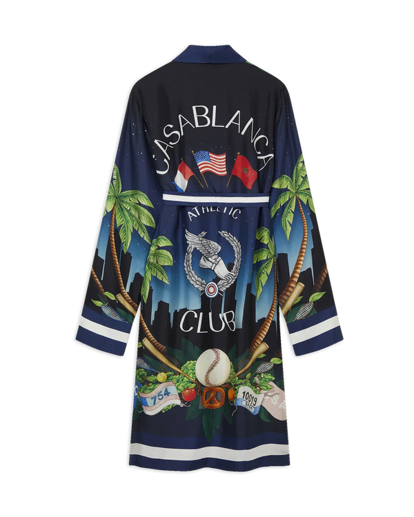 Casablanca Athletic Club Silk Robe