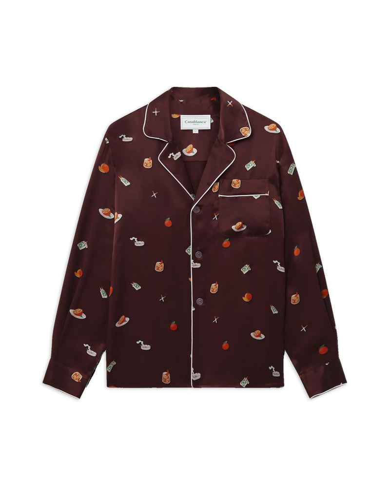 Vices Silk Satin Pyjama Shirt