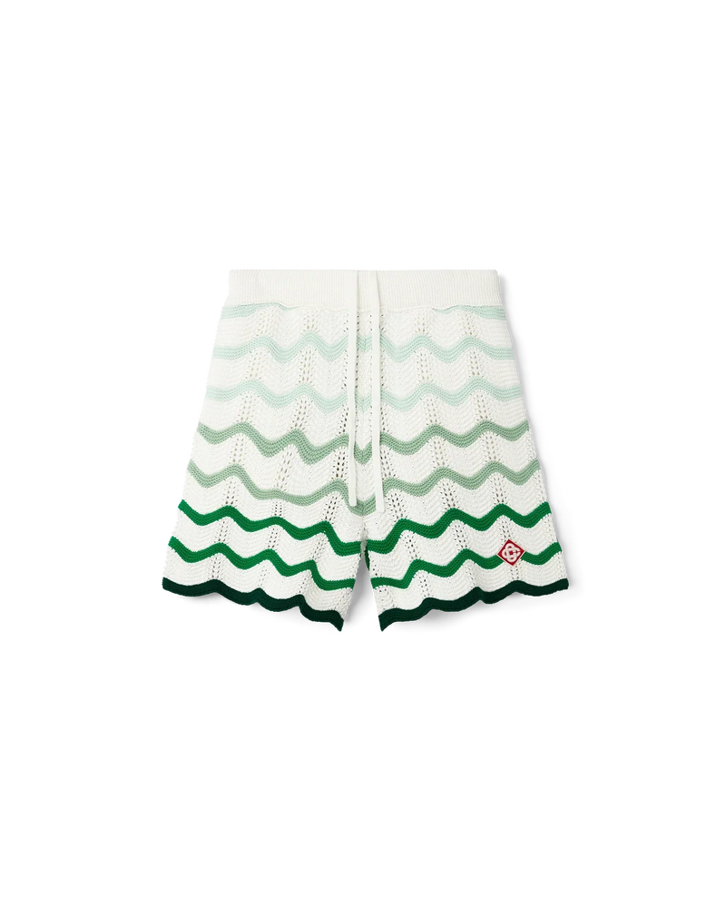 Wavy Gradient Crochet Shorts