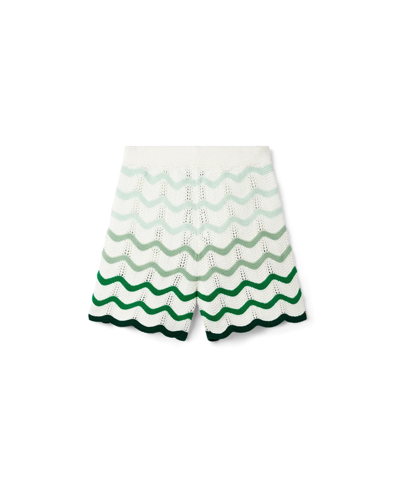 Wavy Gradient Crochet Shorts